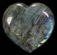 Flashy Polished Labradorite Heart #58853-1